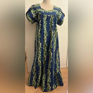 Hawaiian Muumuu Maxi Dress Large